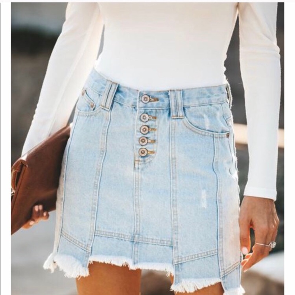 Vici Denim Skirt - frayed